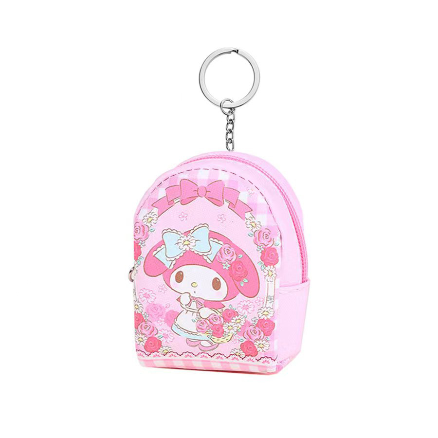 This coin purse is cute and small in an ins style. It can be hung on a schoolbag with a cartoon creative design. It is a mini earphone and key storage bag Item Picture