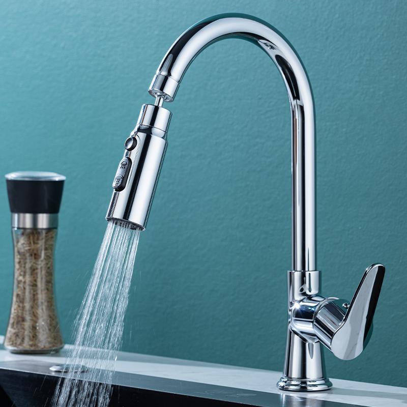 Kitchen universal Little Waist swivel faucet extender, bubble maker, sink interface, splash-proof nozzle Application Scenario