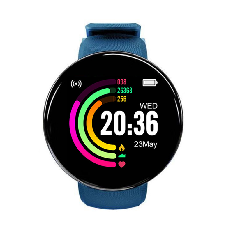 D18 smartwatch round screen step information reminder, heart rate and sleep monitoring cross-border bracelet D18S factory stock Item Picture