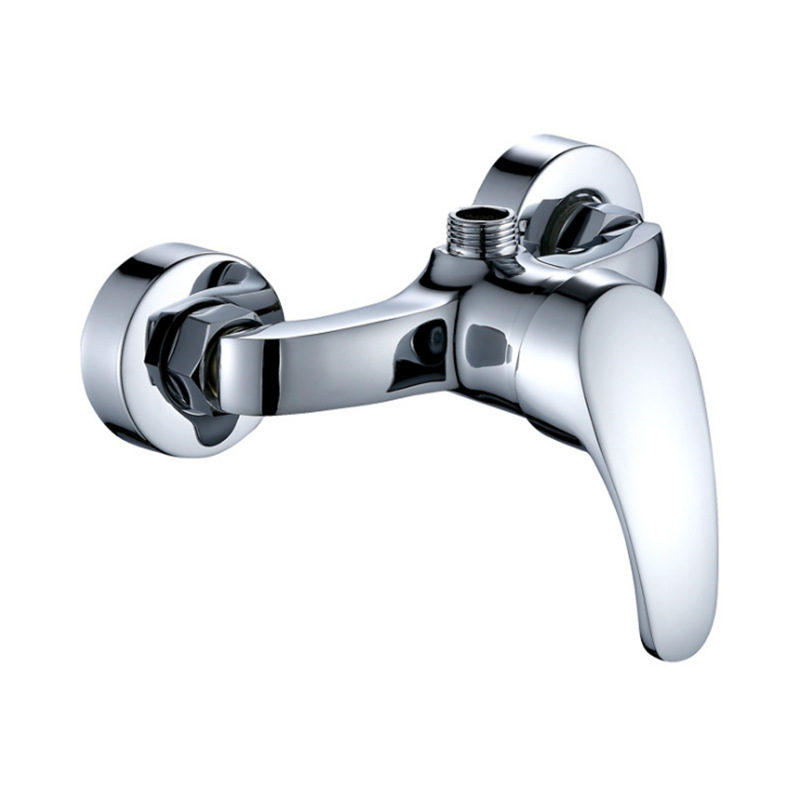All-copper mixed water valve shower faucet, cold and hot water shower, bathroom concealed switch, double opening, double faucet shower head set Item Picture