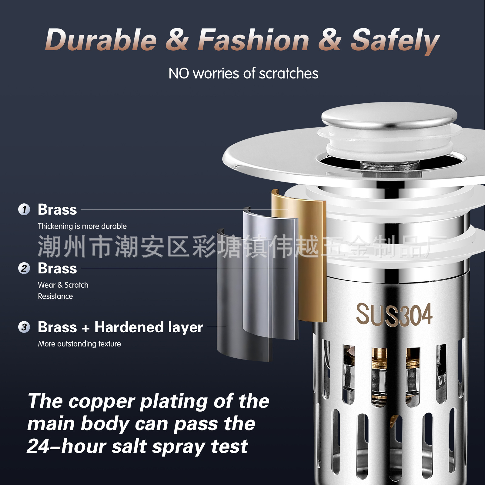 Amazon small-diameter washbasin, bouncy core drain, push-type washbasin plug, insect-proof and clog-proof filter screen Application Scenario