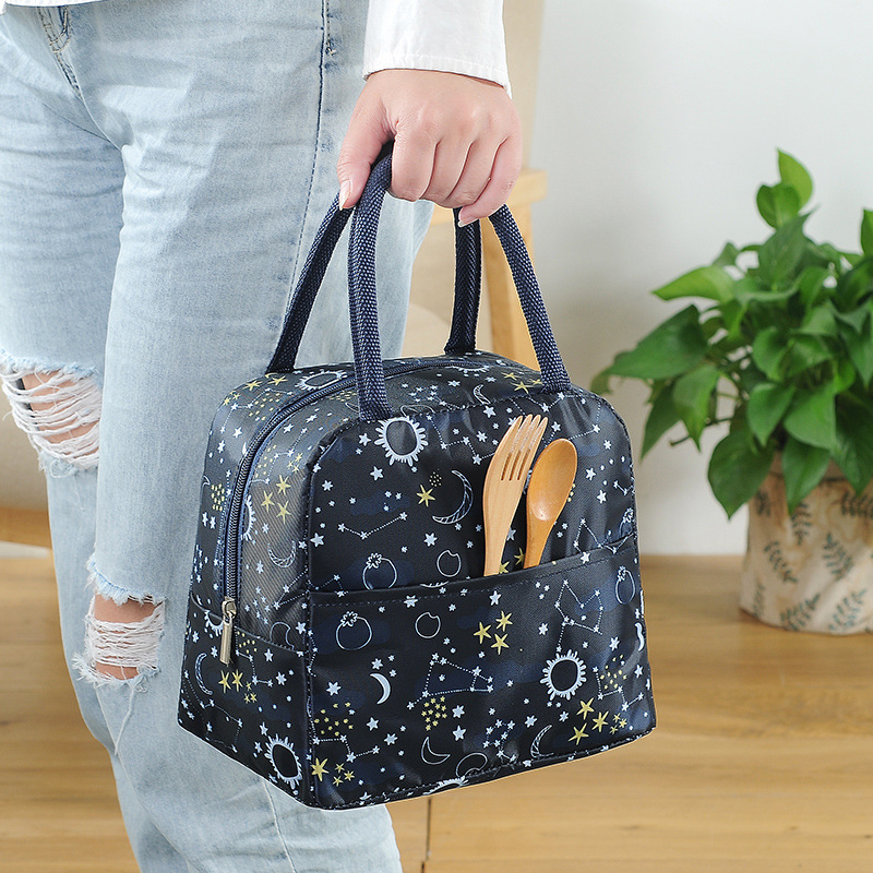 Wholesale aluminum foil thickened flamingo insulated bags for lunch boxes, lunch box bags for work, lunch bento bags and handbags details Picture