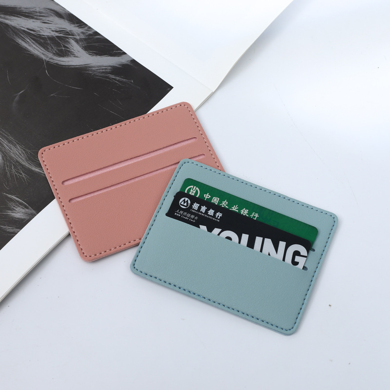 Credit card, ID photo, card case, wholesale leather loose change, card holder, pu mini lightweight business card holder Application Scenario
