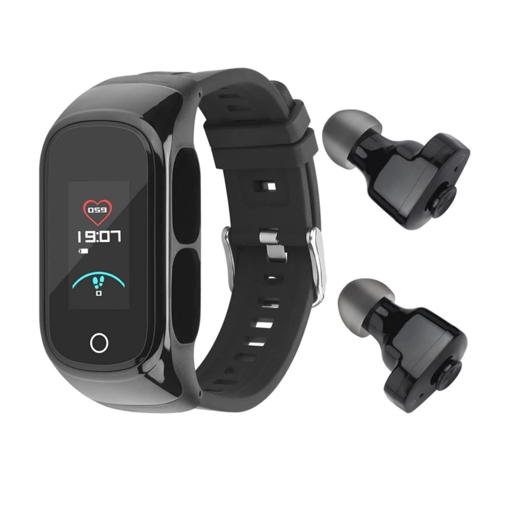The N8 smartwatch and earphone in one TWS Bluetooth music player fitness band is a cross-border foreign language bestseller full figure