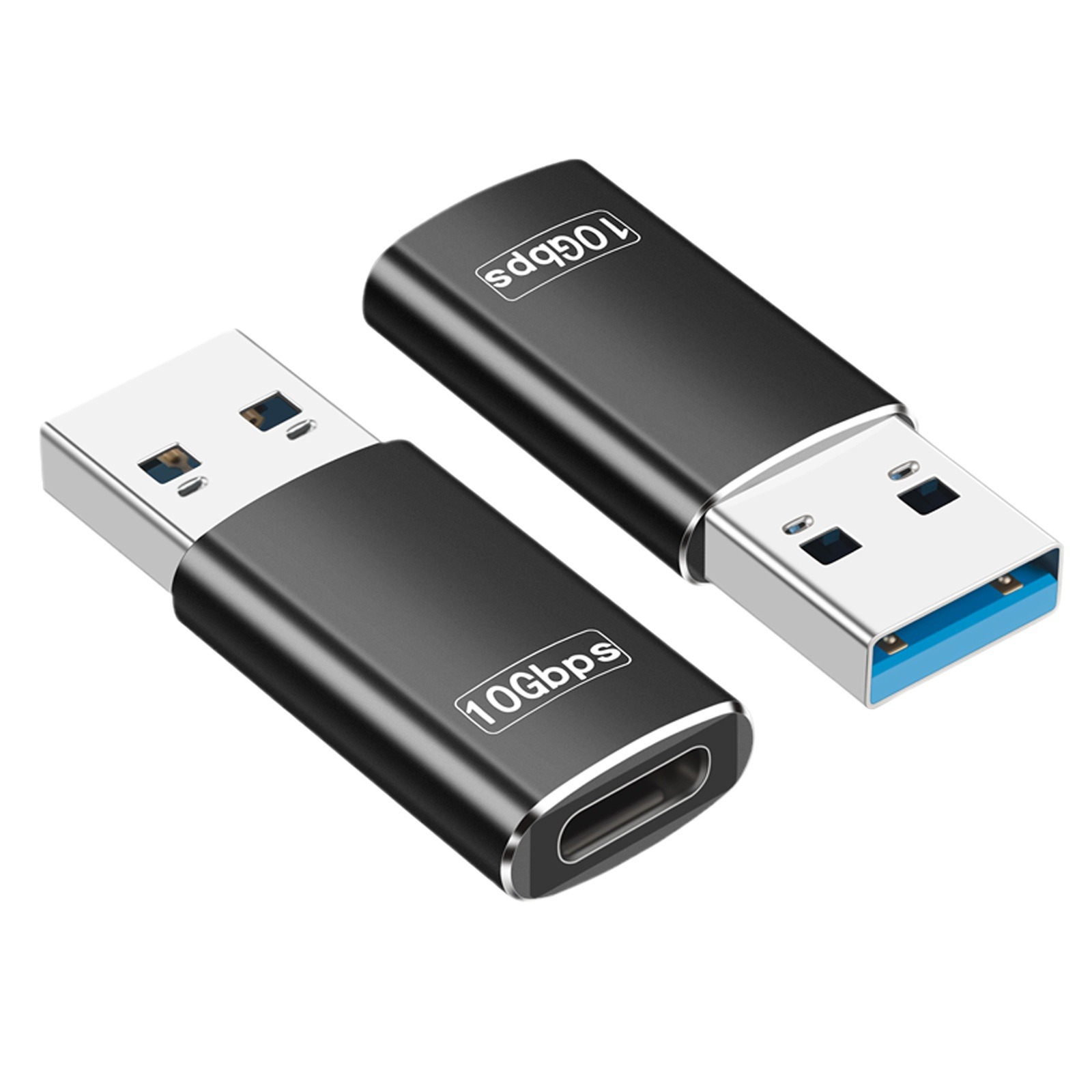USB to Type-C adapter, double-sided 10G chip car headphone adapter, USB-A male-to-C female converter Item Picture