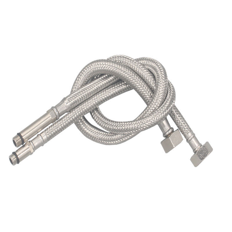 Pointed-head faucet, cold and hot water inlet pipe, stainless steel wire flexible hose, washbasin faucet, vegetable basin faucet, 60 inlet pipe details Picture