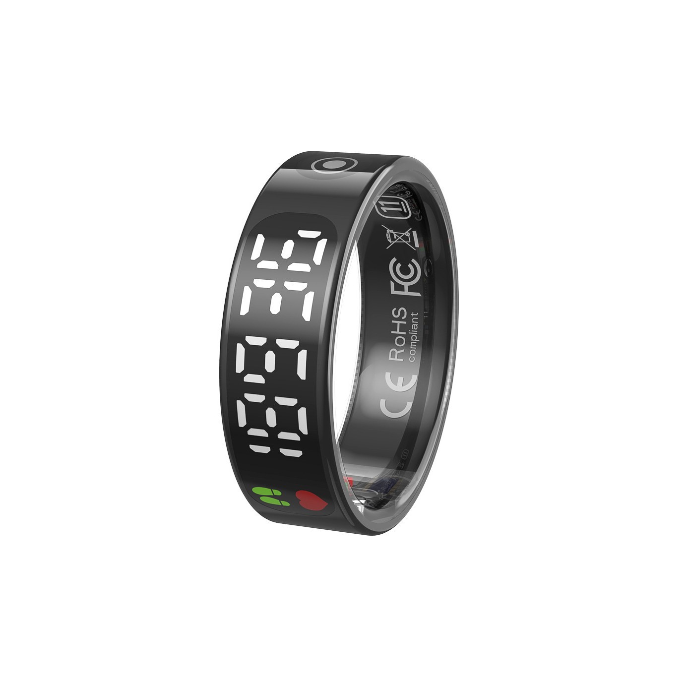 The new cross-border smart ring TK9 features a touch screen for heart rate, blood oxygen, sleep, Bluetooth step counting and water resistance full figure