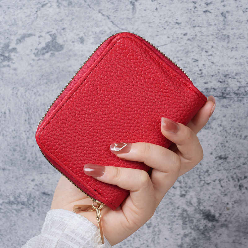 Wholesale multi-functional card case 204 New style organ card case, double-zipper women's wallet, large-capacity pu card holder Specification drawing