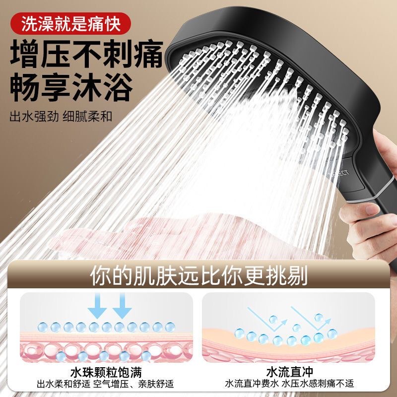 Shower head, pressurized shower head, square large panel, bathroom, household shower, high-pressure shower head, showerhead, cross-border Specification drawing