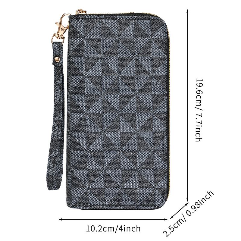 Cross-border 2024 Spring New men's and women's long wallet, fashionable capacity, printed loose change, clutch, wallet, card case Item Picture