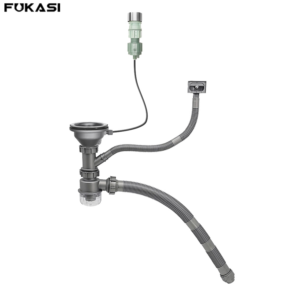 Drain, anti-odor countertop control drain, sink drain, kitchen anti-odor drain, sink drain Item Picture