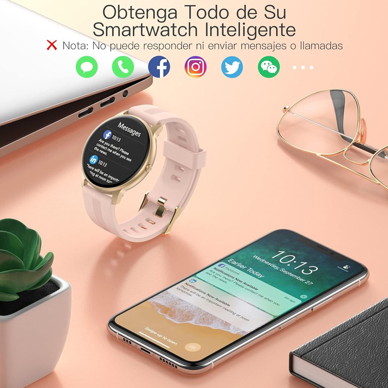Amazon's best-selling round-screen smartwatch, heart rate monitor, fitness tracker, health bracelet, stable quality, gift for export details Picture