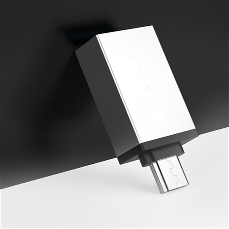 Aluminum alloy Android OTG adapter Micro to USB3.0 female mobile phone tablet computer V8 port to USB details Picture