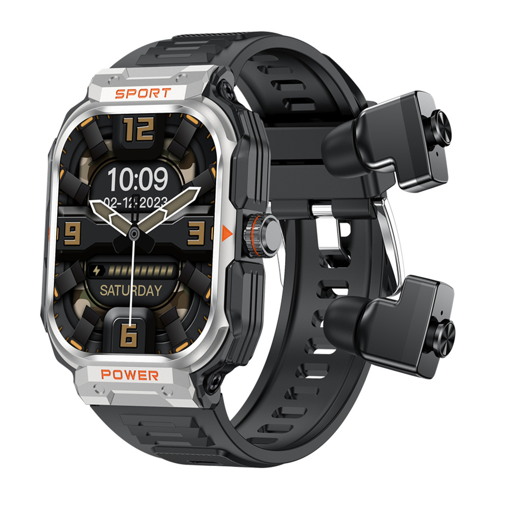 Wholesale of cross-border new product GT55 smartwatch, headphones, Bluetooth call, sports watch, heart rate and blood pressure full figure