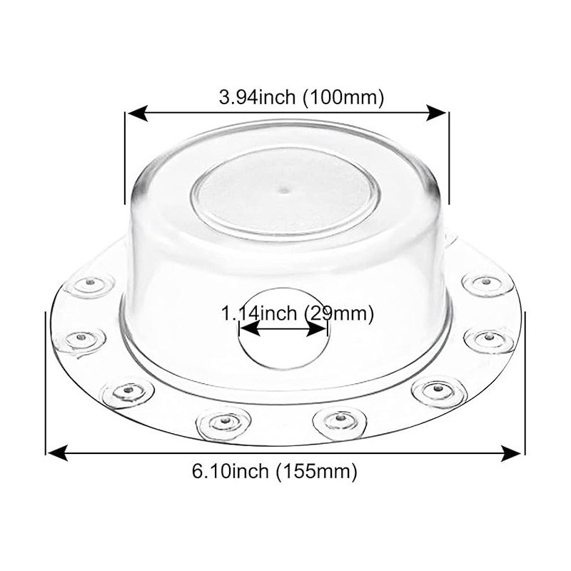 Factory direct sales temu amazon cross-border best-selling bathtub bathtub water level increase anti-overflow cap Specification drawing