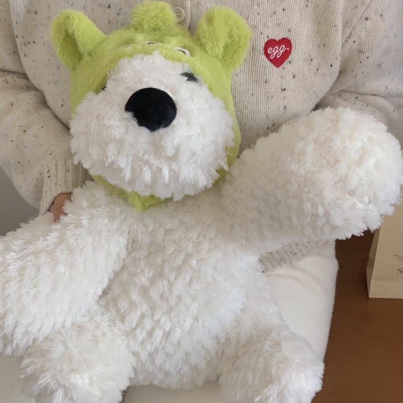 Hot water bag rechargeable hand warmer 2023 New style Cute West Highland plush doll, girls can step in to keep warm in winter details Picture