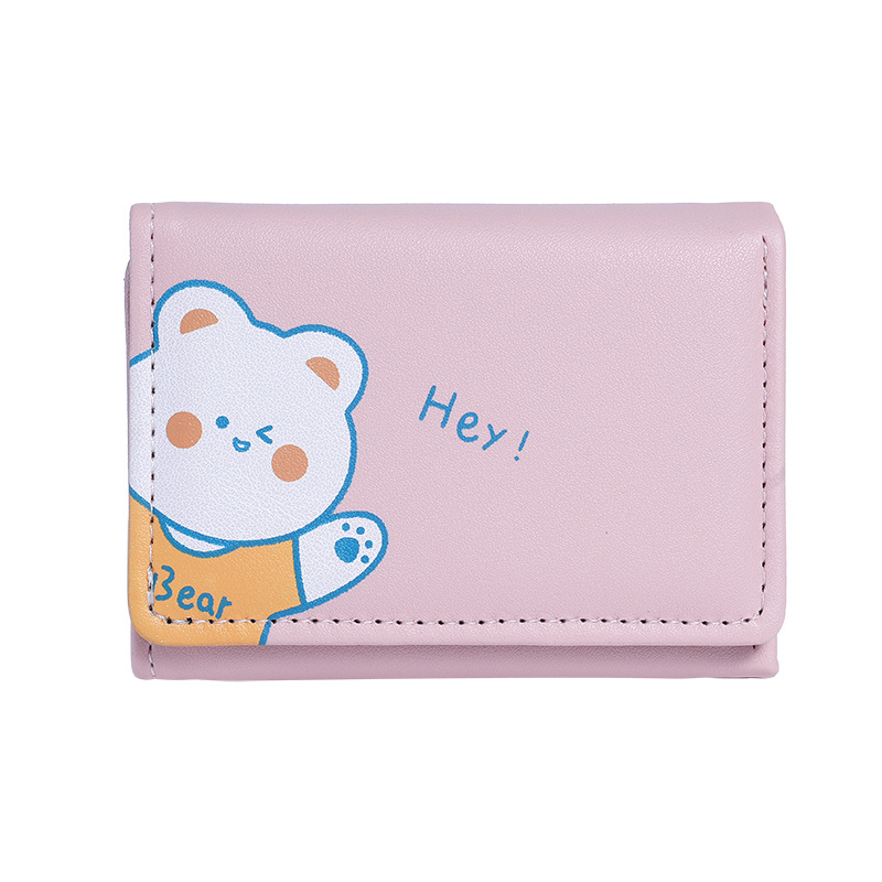 The new wallet is a cute and compact three-fold short coin purse with multiple functions. It is a mini card holder with multiple slots for women Application Scenario