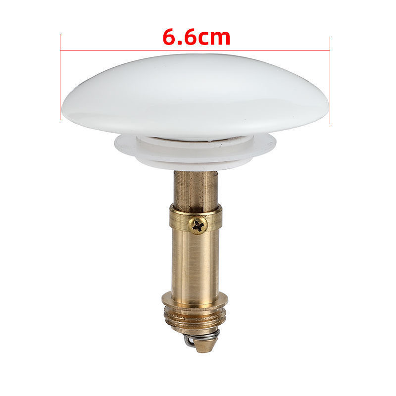 Washbasin bouncing drainage filter, pure copper bouncing cover, upper and lower push-type drainage device filter Specification drawing