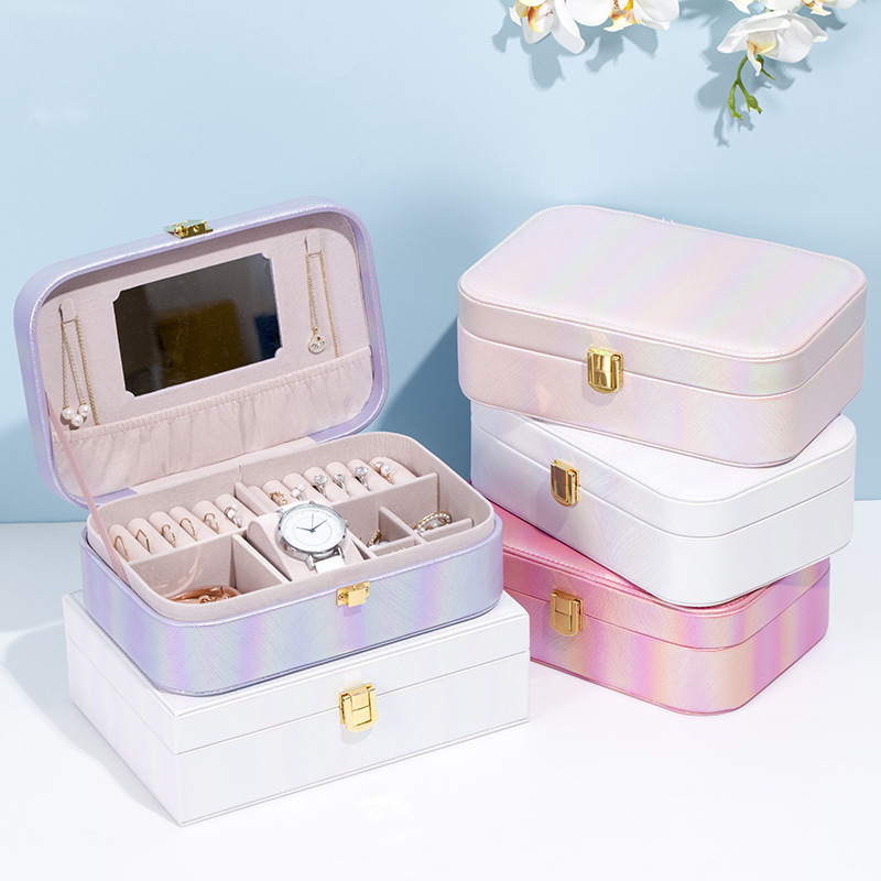 Jewelry box, large capacity, multi-functional, convenient, popular earrings and jewelry box, jewelry storage box for European princesses details Picture
