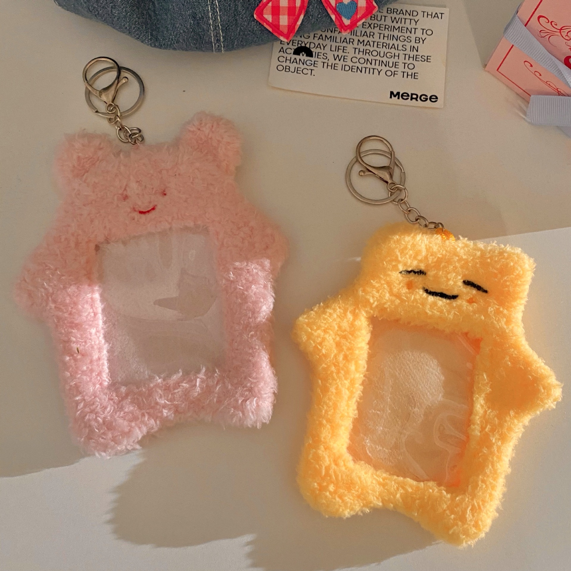 Han Daiping's replacement ~ Cartoon cat plush card case, star-chasing album card display, student Polaroid photo card case Application Scenario