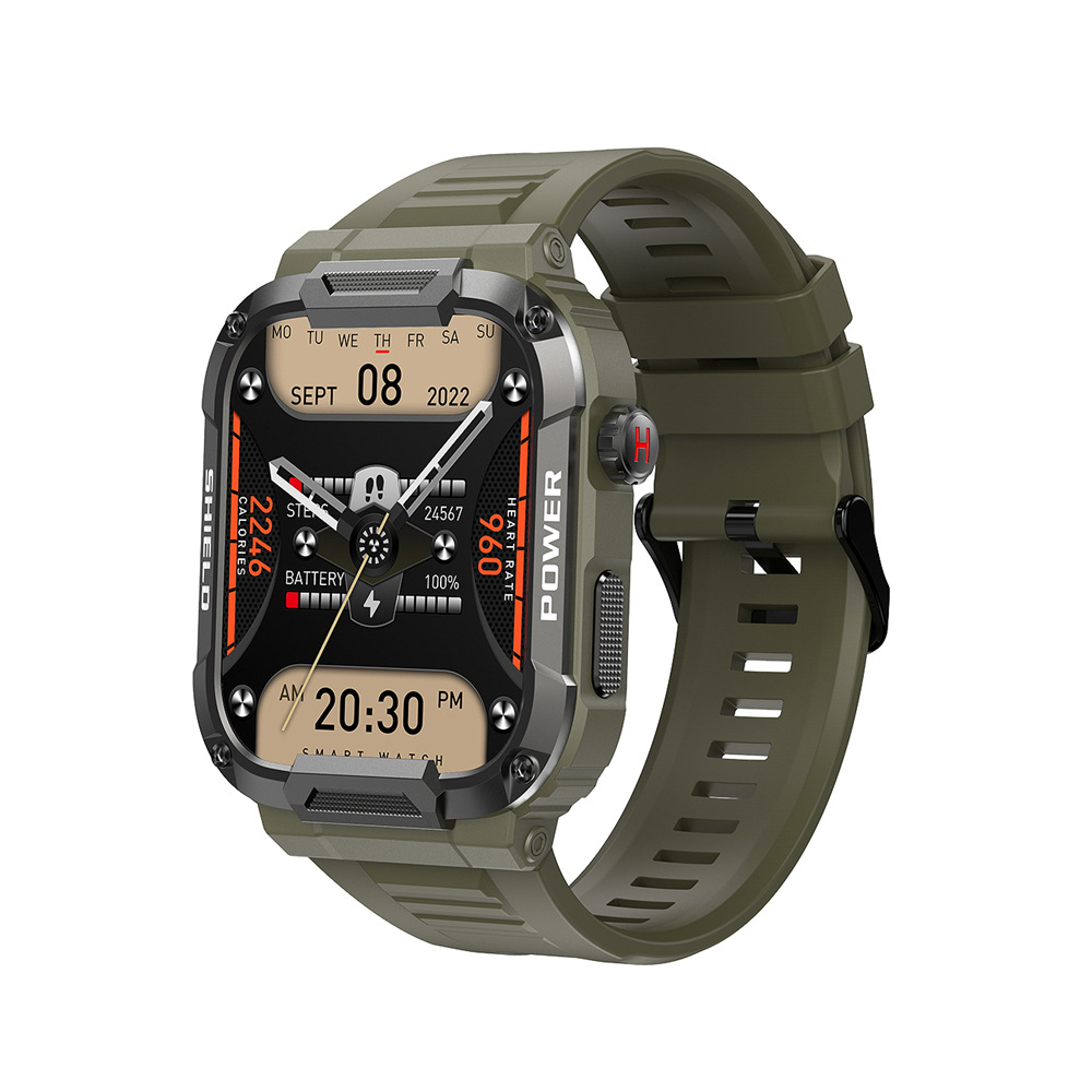 The new cross-border MK66 smart outdoor three-proof watch features dual-mode communication and Bluetooth, and is a multi-functional outdoor running watch Specification drawing