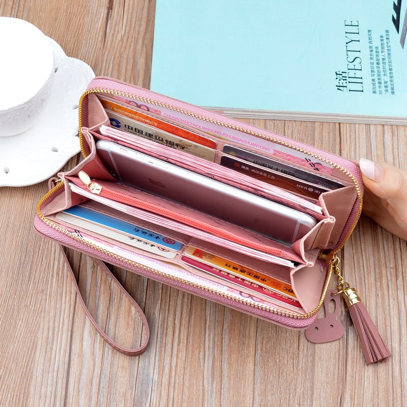 ins Mini Wallet for Girls, Long student style, Korean version, cute bear zipper, 2021 New style Women's coin Purse mini bag details Picture