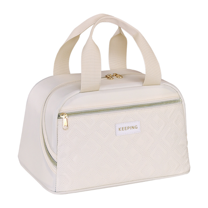 Geyun series curved stretch insulated bags for office workers and students, lunch boxes, hand-held bags, insulated lunch bento bags, bento bags Item Picture