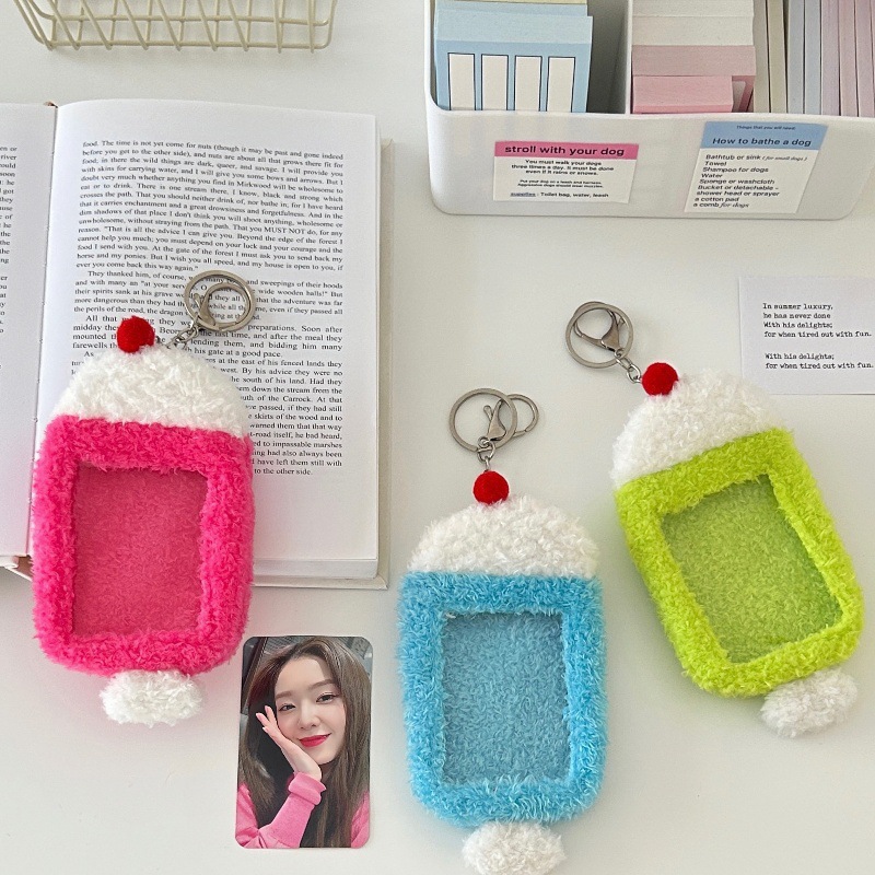 Original soda water plush card case, cute campus meal card, bus card, star-chasing album, small card, photo bag and pendant details Picture