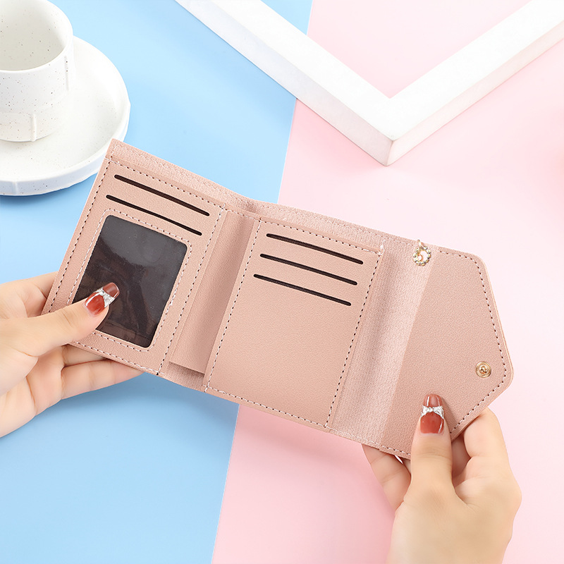 New style wallet for women, short solid-color card case, simple cross-border coin purse source manufacturer for summer 2023 Application Scenario