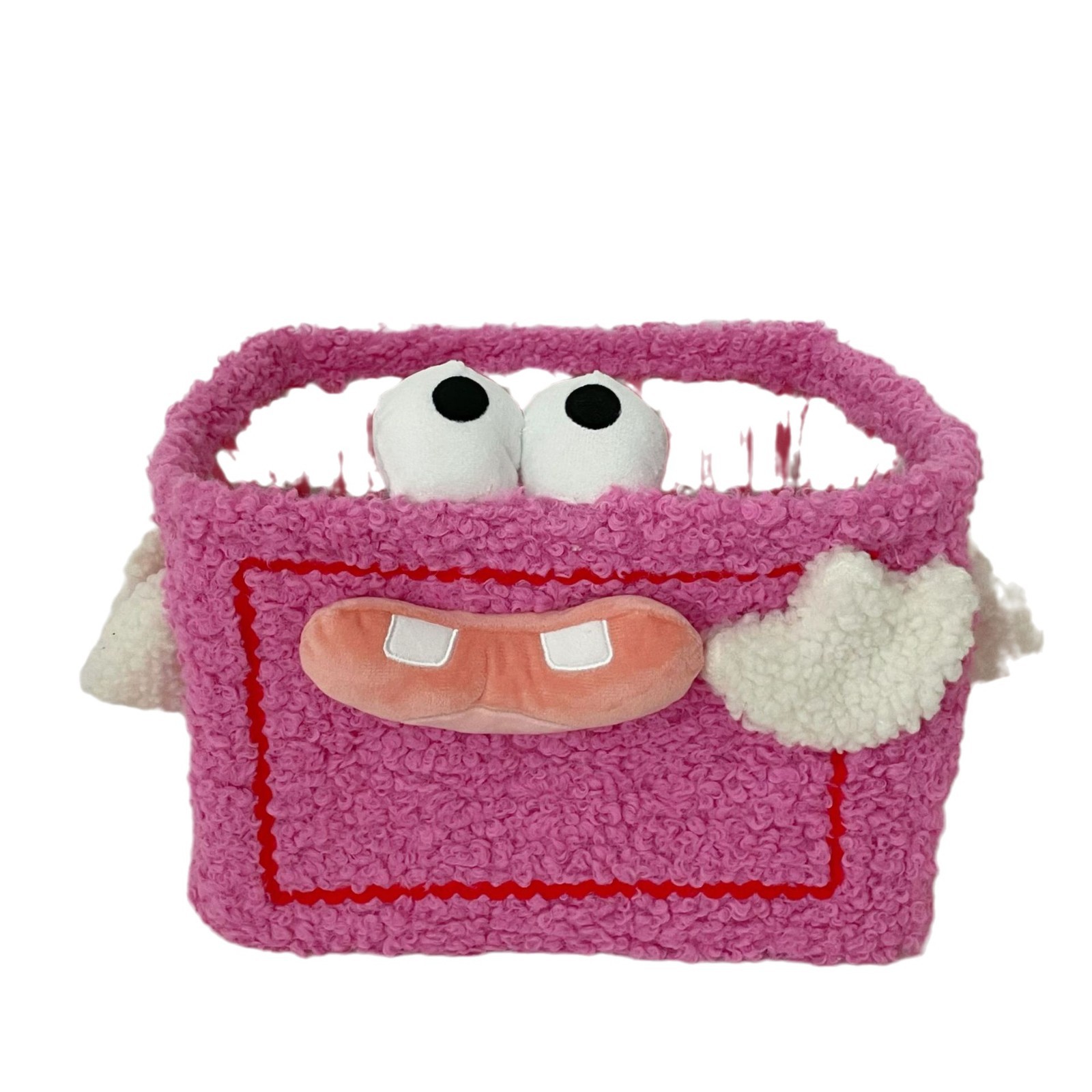 ins high-appeartion-level storage basket, plush and funny little monster, home toy and snack organization and storage basket Item Picture