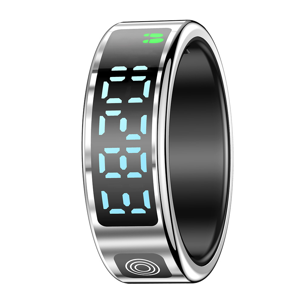 Cross-border SR08 smart ring with display screen, touch page-turning ring, heart rate, blood oxygen, sleep ring, step counting and exercise Specification drawing