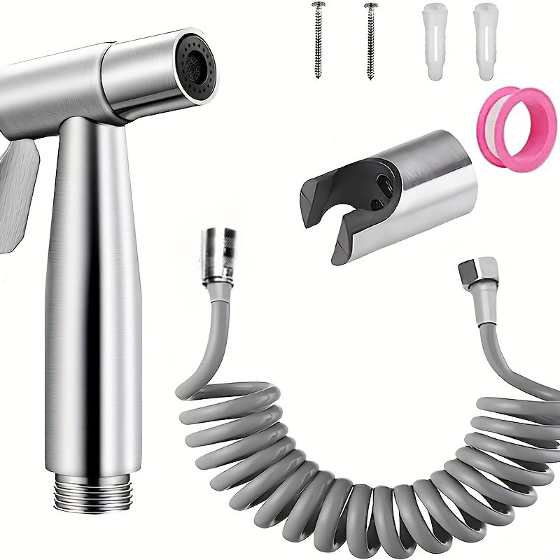 304 stainless steel sanitary ware, toilet spray gun set, butt wash, shower head, pressurized flushing nozzle full figure