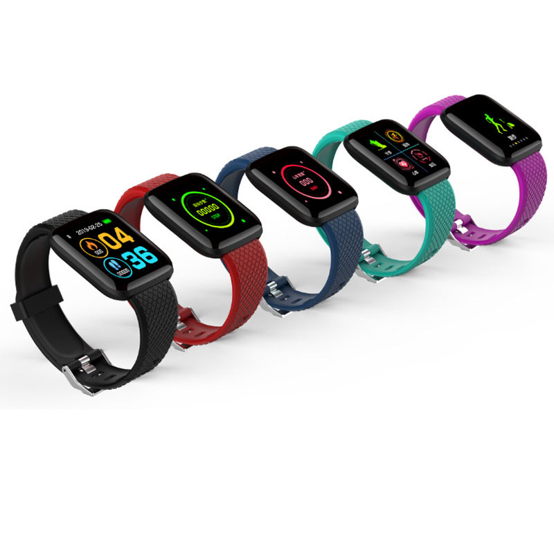 Cross-border 116plus smart bracelet, step count, heart rate, blood pressure, weather, music control, sports bracelet factory direct sales Specification drawing