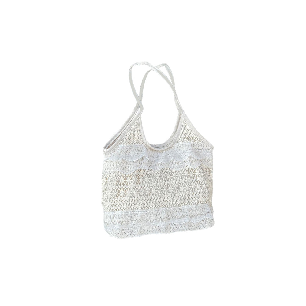5332 New Spring and Summer casual vacation, ethereal lace mesh underarm large capacity single-shoulder bag, crossbody bag for women Item Picture
