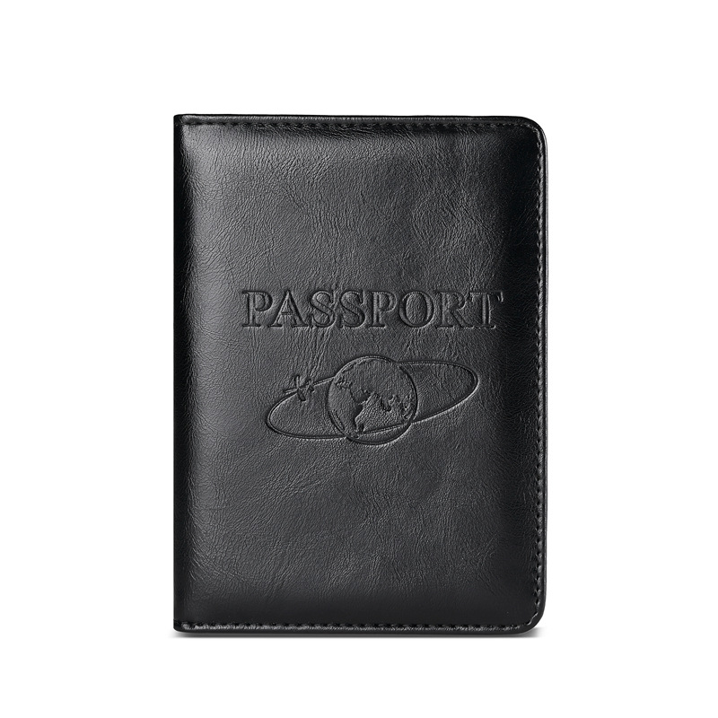 Ailun RFID Passport case, Crazy Horse Leather travel passport holder, multi-functional passport protective case, pu boarding leather case Item Picture