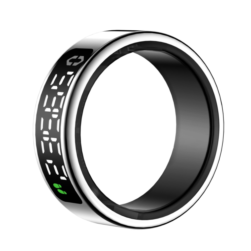 SY01 Smart ring with display screen, touch charging dock, page-turning, photo-taking smart ring, heart rate, blood oxygen, sleep Item Picture