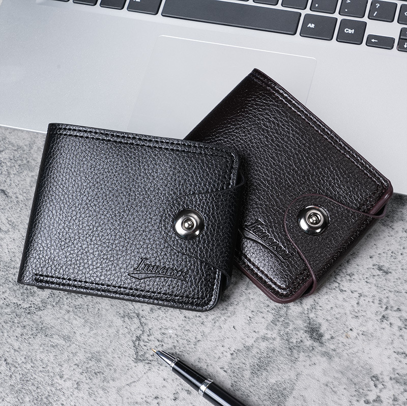 Men's wallets with multiple slots, casual men's wallets, short new products, ticket holders, coin purses, dual-line card bags, and money wallets wholesale Specification drawing