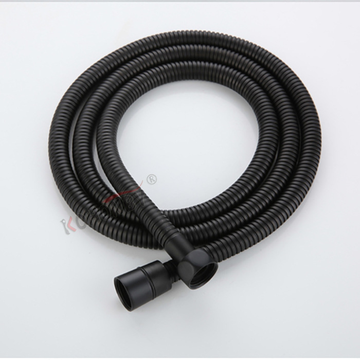Factory direct supply of 1.5-meter 304 stainless steel black shower head hose details Picture