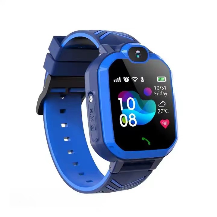 Cross-border Q12 waterproof children's smart phone positioning micro-chat photo-taking flashlight, 5th generation foreign trade Z6 multilingual watch Specification drawing