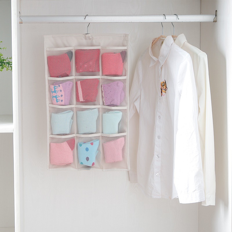 Original manufacturer wardrobe storage bags, hanging bags, underwear, socks, wardrobe door hanging storage, magical double-sided household use Application Scenario