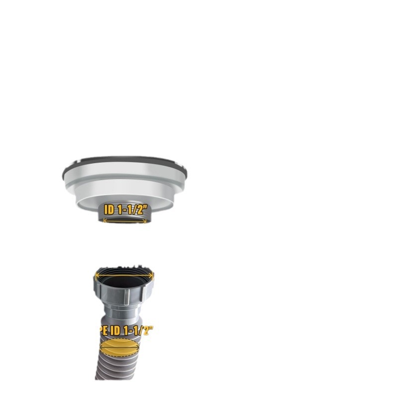 Cross-border vegetable washing basin, single and double heads, 4045 telescopic drain pipe, flexible hose, mop sink drain pipe, dishwashing sink drain pipe Item Picture