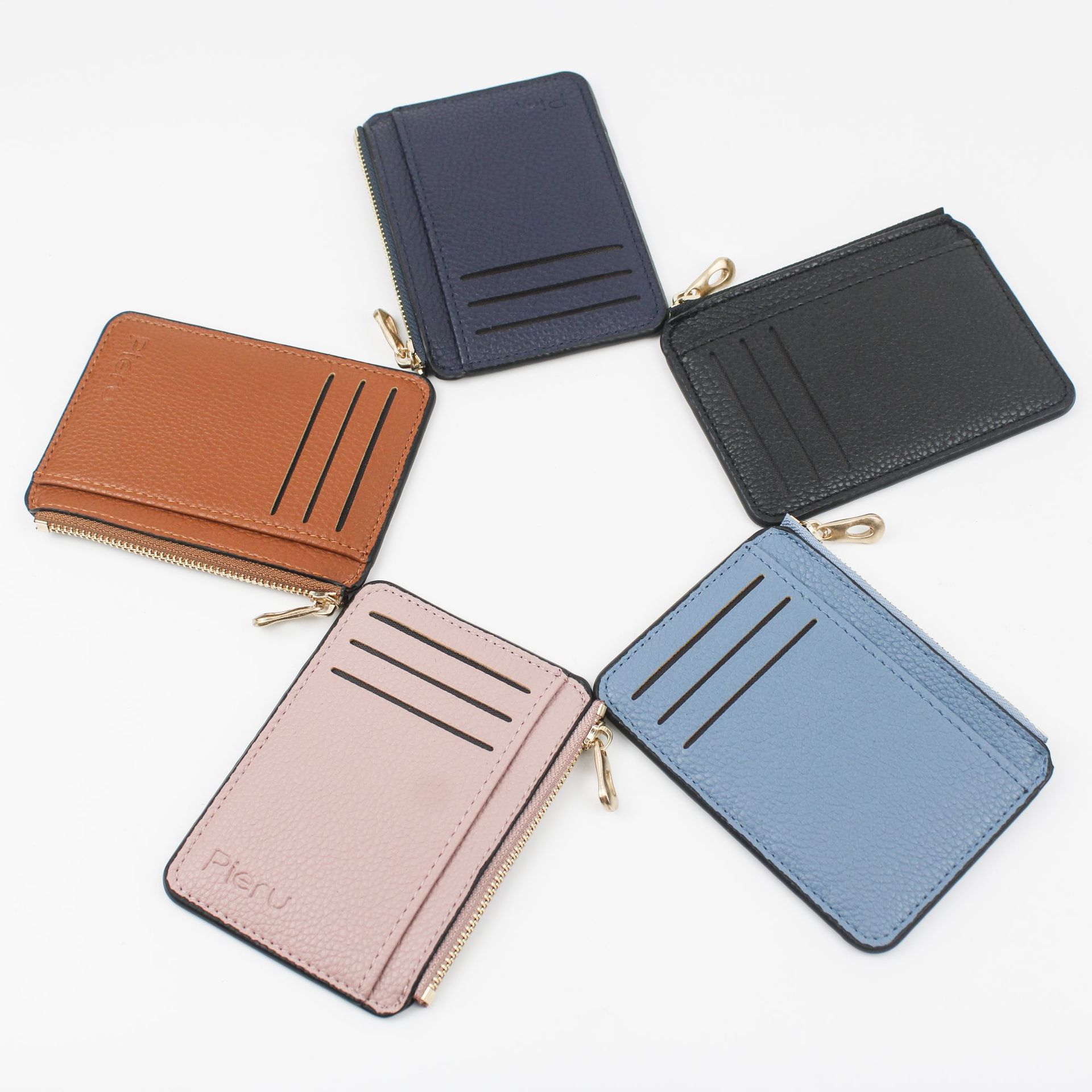 Wholesale of 2024 cross-border new fashion and creative zipper card wallet with large capacity, ultra-thin design, simple and multi-slot coin purse Application Scenario