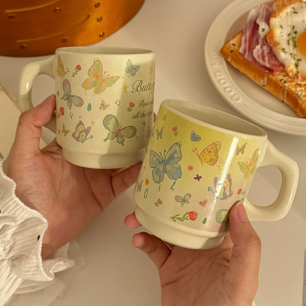 Xiaohongshu's same style ~ Niche design mugs, cute ceramic cups for girls, home water cups, office coffee cups details Picture