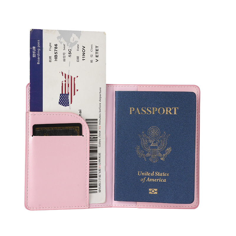 Factory cross-border in-stock travel passport, leather passport holder, PU space leather passport protective case, color ID bag Item Picture