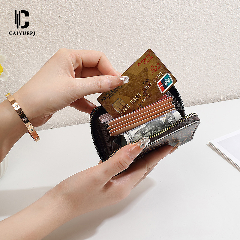 Cross-border zipper card case, access control card holder, coin purse, ladies' high-end feel, large-capacity card position, source factory wallet Application Scenario