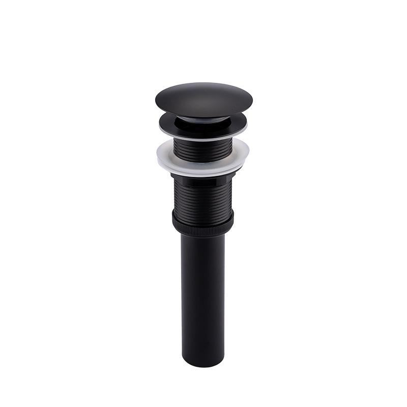 Stainless steel washbasin drain in stock, wholesale and factory, matte black large cover bouncy washbasin drain Item Picture