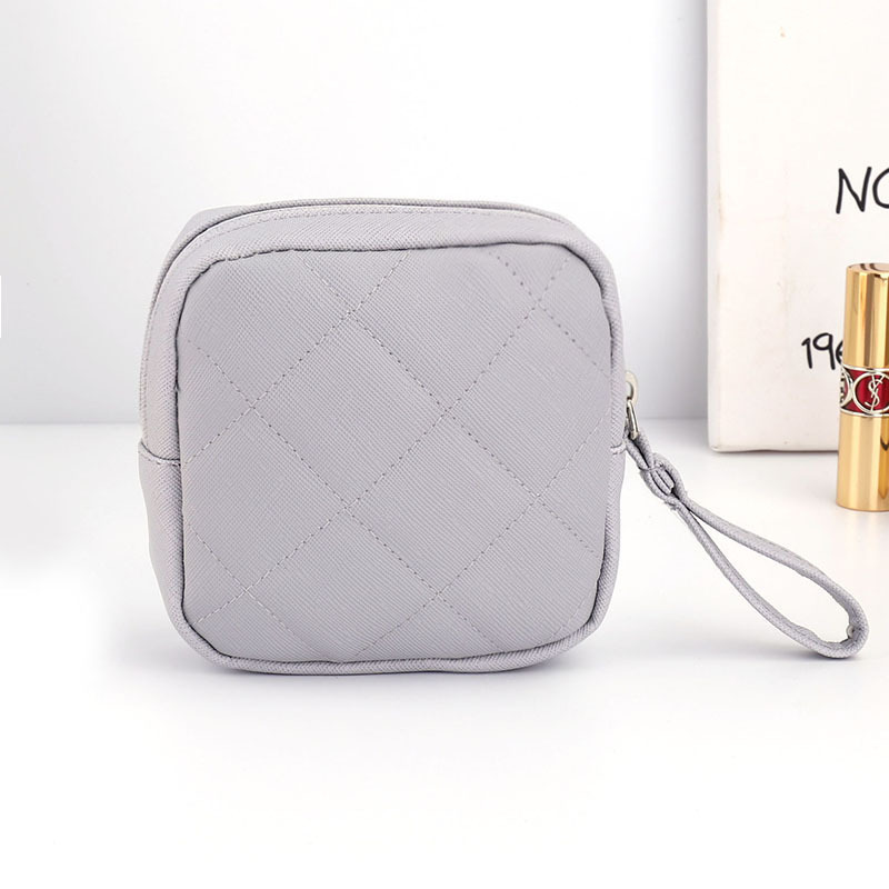 Mini and cute coin purse for girls, key case, card case, thickened square sanitary napkin storage bag for students details Picture