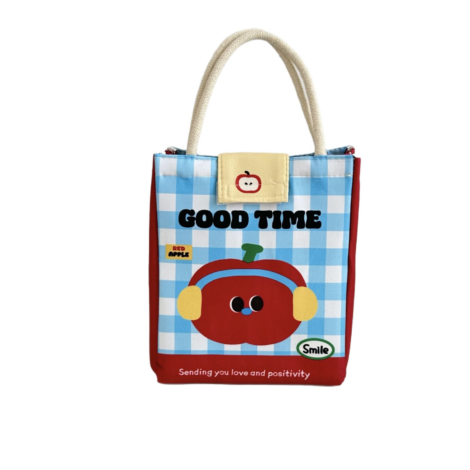 Cute lunch box bag, hand-held lunch box bag, office worker insulated bento bag, student takeout thickened aluminum foil lunch box bag Item Picture
