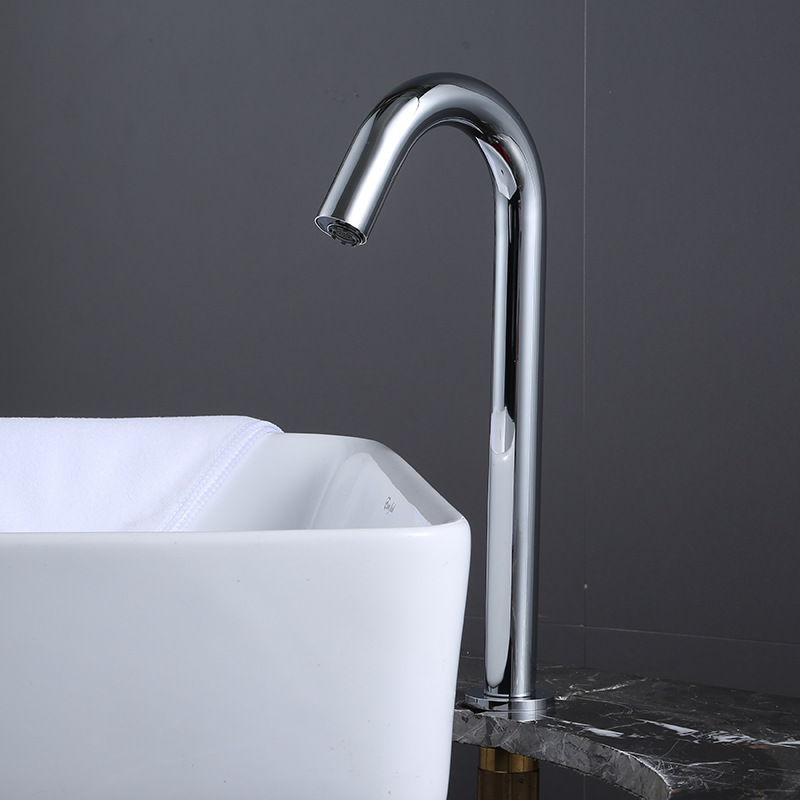Wholesale of 304 stainless steel kitchen sensor faucet, intelligent fully automatic curved pipe washbasin faucet from the manufacturer details Picture