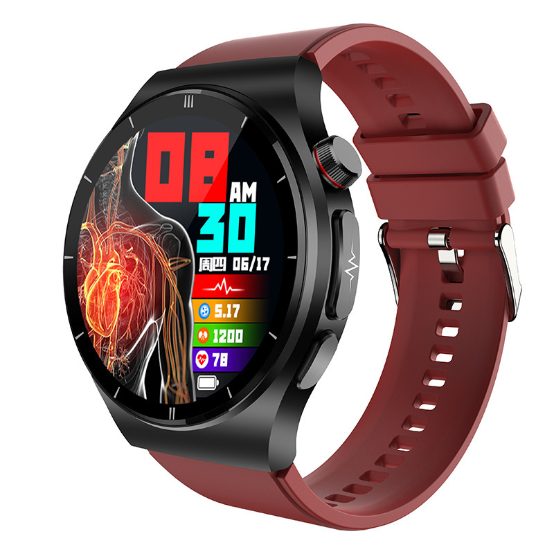 The new ET340 smartwatch for blood sugar measurement, uric acid, blood lipid, electrocardiogram, multi-exercise, Bluetooth and call functions full figure
